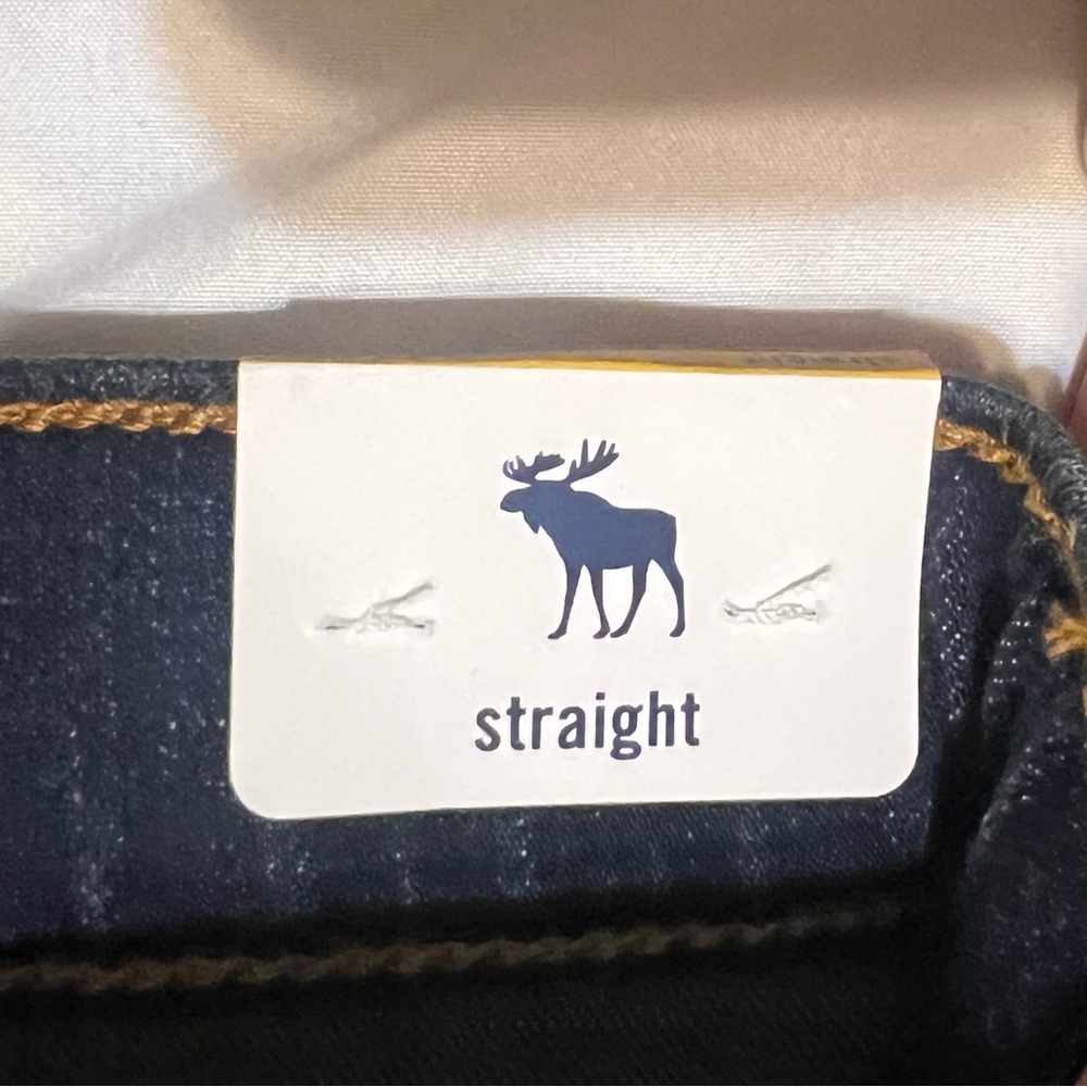 Abercrombie Kids Dark Blue Strait Jeans BOYS Size 15 16 NWT - Picture 7 of 15